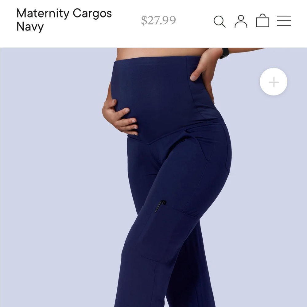 Mandala maternity scrubs. Navy. Size small